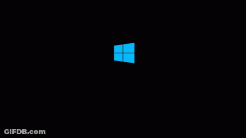 A Windows Logo Is Displayed On A Black Background . GIF