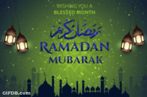A Wishing You A Blessed Month Ramadan Mubarak Greeting Card GIF