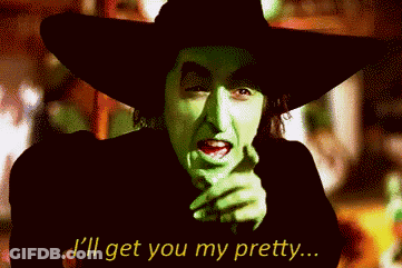 A Witch Says I 'Ll Get You My Pretty In A Pixelated Image GIF