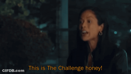 A Woman Clapping With The Words This Is The Challenge Honey GIF