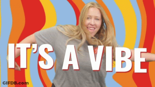 Woman Dancing Saying It's A Vibe GIF