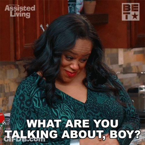 Assisted Living Woman Asking What Are You Talking About GIF