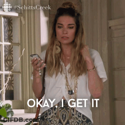 Woman From Schitts Creek Saying Okay I Get It GIF