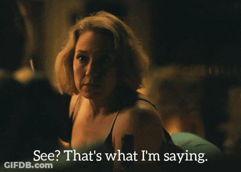 A Woman Holding A Glass Of Wine With The Words See That 'S What I 'M Saying GIF