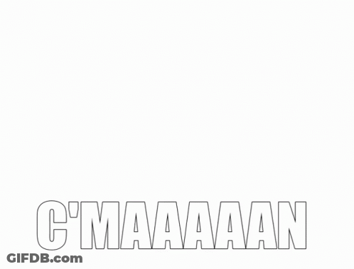 A Woman Holding A Tennis Racquet In Front Of A Crowd That Says C'maaaaan GIF