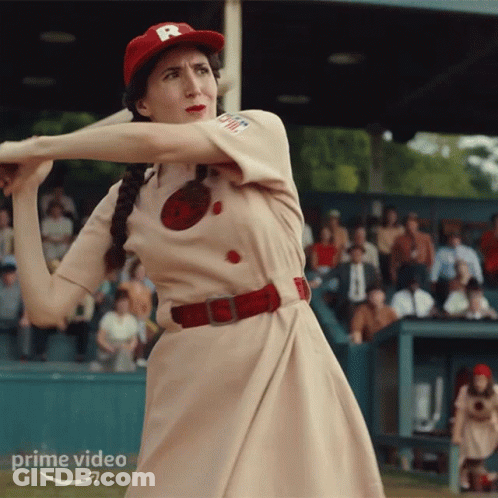 Woman In Baseball Cap With R GIF