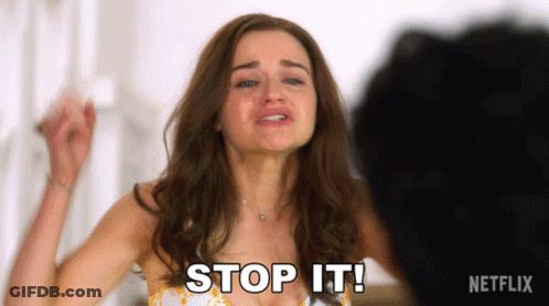 A Woman In A Bikini Says Stop It In A Netflix Ad GIF