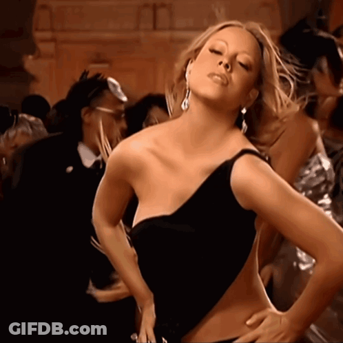Woman In Black Dress Dancing GIF