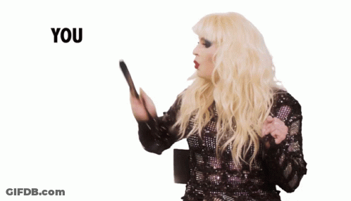 A Woman In A Black Dress Stands In Front Of A Sign That Says You Are Not A Hot Tub Time Machine GIF