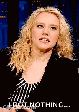 A Woman In A Black Jacket And Striped Shirt Is Saying `` I Got Nothing ... '' . GIF