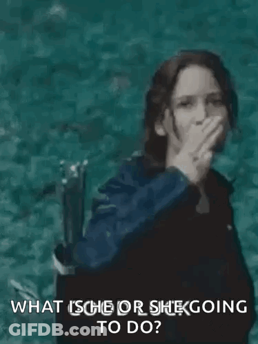 A Woman In A Black Jacket Is Giving The Middle Finger . GIF