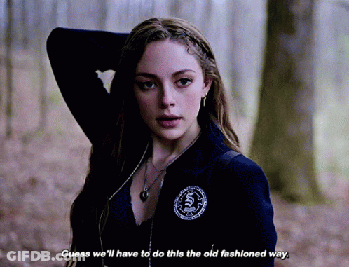 A Woman In A Black Jacket Says Guess We 'Ll Have To Do This The Old Fashioned Way .. GIF