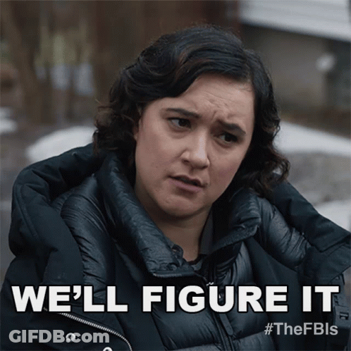 A Woman In A Black Jacket With The Words We 'Ll Figure It Below Her GIF
