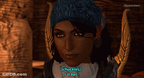 A Woman In A Blue Hat Says Chuckles I 'Ll Bet In A Video Game GIF