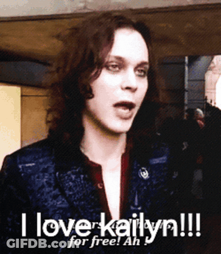 Woman In Blue Jacket Says I Love Kailyn For Free GIF
