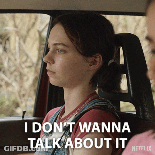 A Woman In A Car Says I Don T Wanna Talk About It GIF