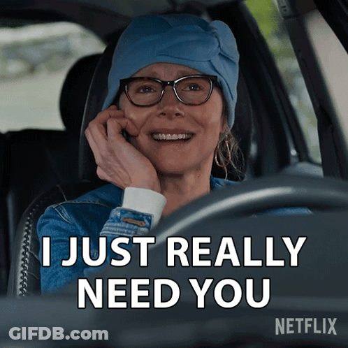 A Woman In A Car Says I Just Really Need You Netflix GIF