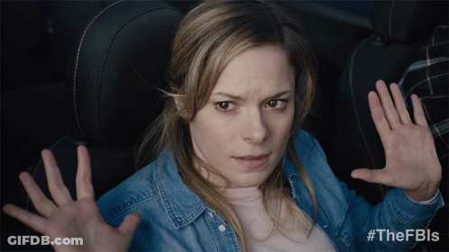 A Woman In A Car With #Thefbls On The Bottom Right GIF