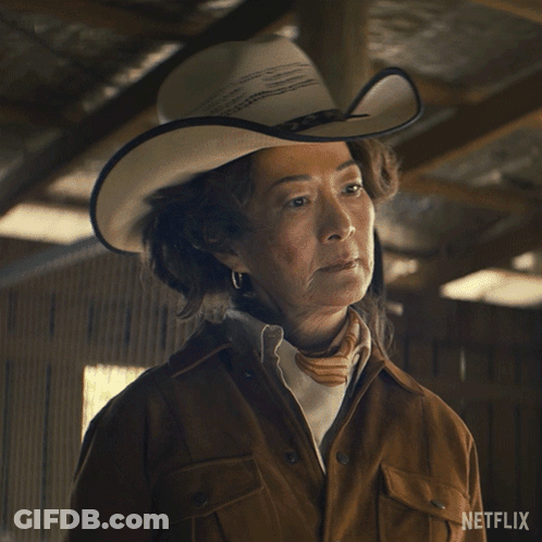 A Woman In A Cowboy Hat Says Show Me How It Works On Netflix GIF