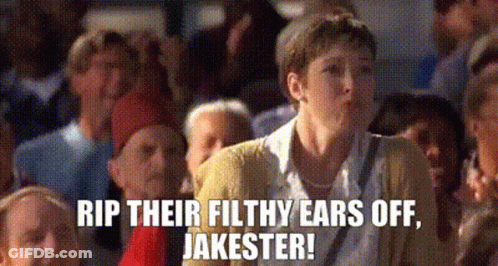 A Woman In A Crowd With The Words Rip Their Filthy Ears Off Jakester GIF