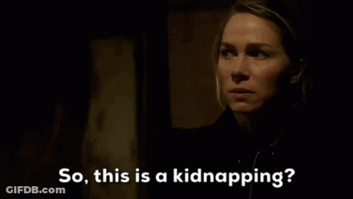 A Woman In A Dark Room Says So This Is A Kidnapping ? GIF