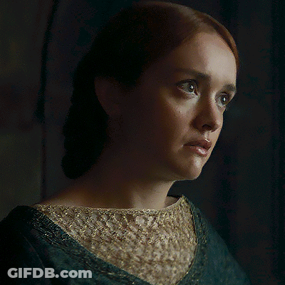 A Woman In A Dark Room With The Words Then Be My Ally Above Her GIF