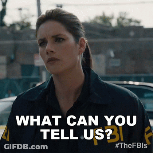 A Woman In A Fbi Jacket Says What Can You Tell Us GIF