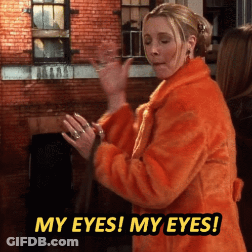 A Woman In A Fur Coat Says My Eyes My Eyes GIF