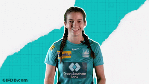 A Woman In A Great Southern Bank Shirt Smiles GIF