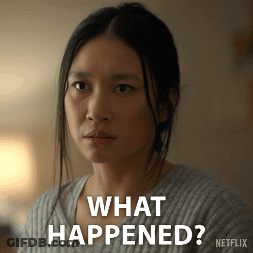 Woman In Grey Sweater Asks What Happened On Netflix GIF