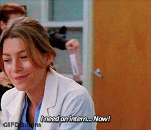 Woman In Lab Coat Saying I Need Intern Now GIF