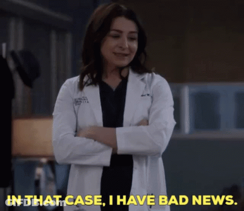 Woman In Lab Coat Saying I Have Bad News GIF