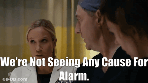 Woman In Lab Coat Saying We're Not Seeing Any Cause For Alarm GIF