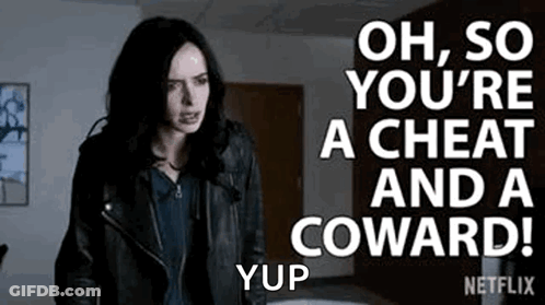 A Woman In A Leather Jacket Is Standing In A Room With A Netflix Logo On The Bottom . GIF