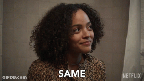 A Woman In A Leopard Print Shirt Says Same In A Netflix Ad GIF