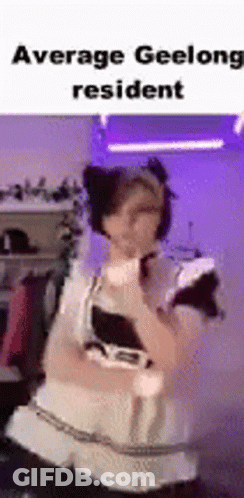 Tied Up Maid In Purple Room GIF