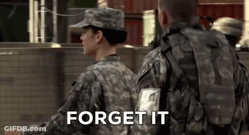 Woman And Man In Military Uniform Walking Together GIF