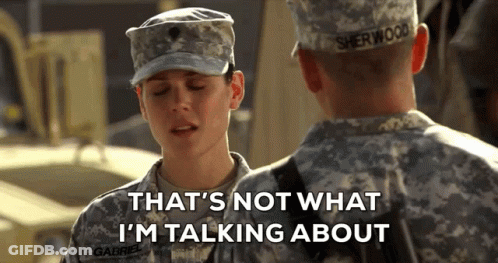 Woman In Military Uniform Saying That's Not What I Mean GIF