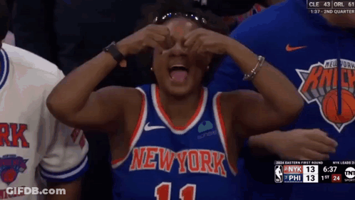 A Woman In A New York Jersey Covers Her Eyes GIF