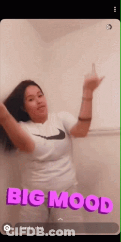 Woman In Nike Shirt Giving Middle Finger Big Mood GIF
