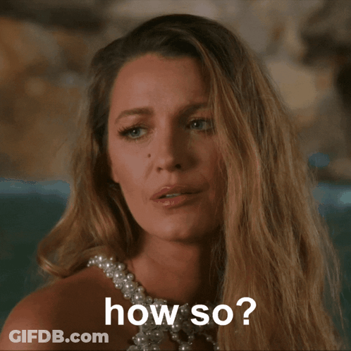 A Woman In A Pearl Dress Says " How So " GIF