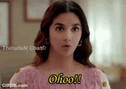 A Woman In A Pink Dress Is Saying Ohoo !! GIF