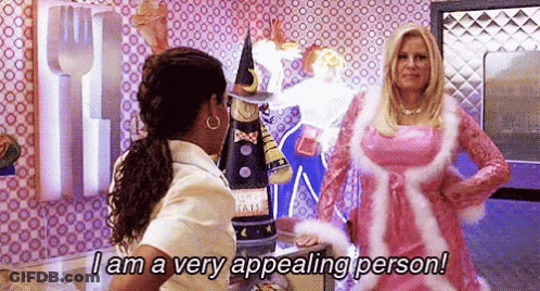 Woman In Pink And White Dresses Standing Together GIF