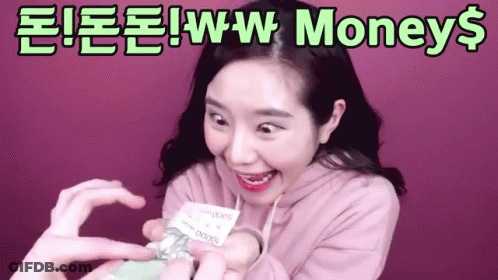 Woman In Pink Hoodie Holding Money GIF