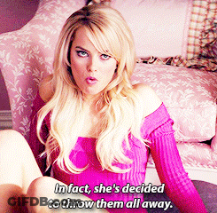 A Woman In A Pink Top Says In Fact She Decided To Throw Them All Away GIF