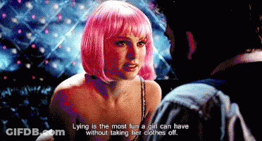 A Woman In A Pink Wig Is Talking To A Man In A Pixelated Scene GIF