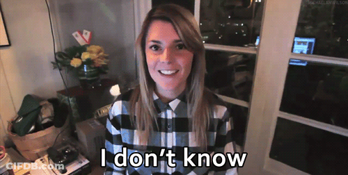 A Woman In A Plaid Shirt Says I Don T Know GIF