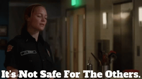 A Woman In A Police Uniform Says It 'S Not Safe For Others GIF