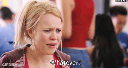 A Woman In A Ponytail Is Saying Whatever GIF