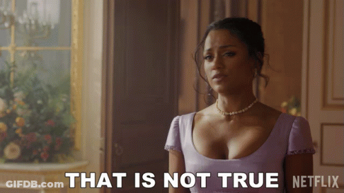 A Woman In A Purple Dress Says That Is Not True On Netflix GIF